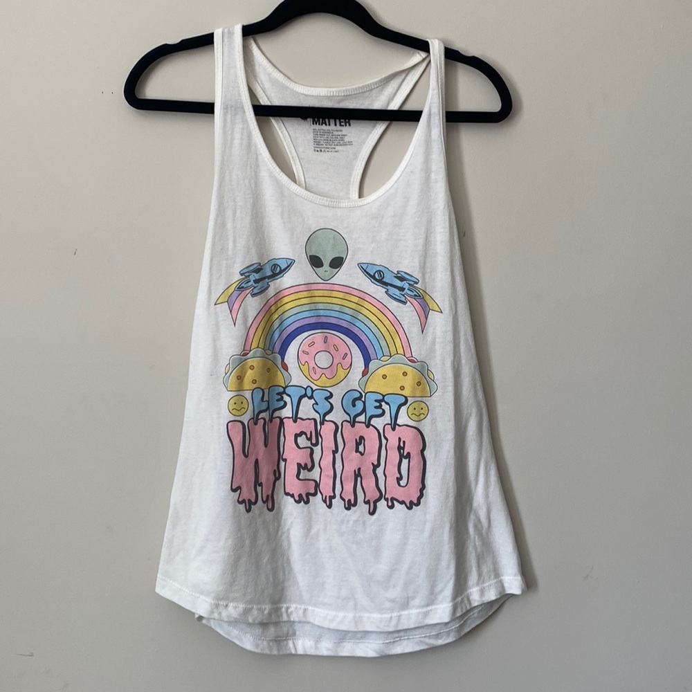 Pastel Goth Grunge Tumblr Alien Taco Pizza Tank Top *discount shipping*
